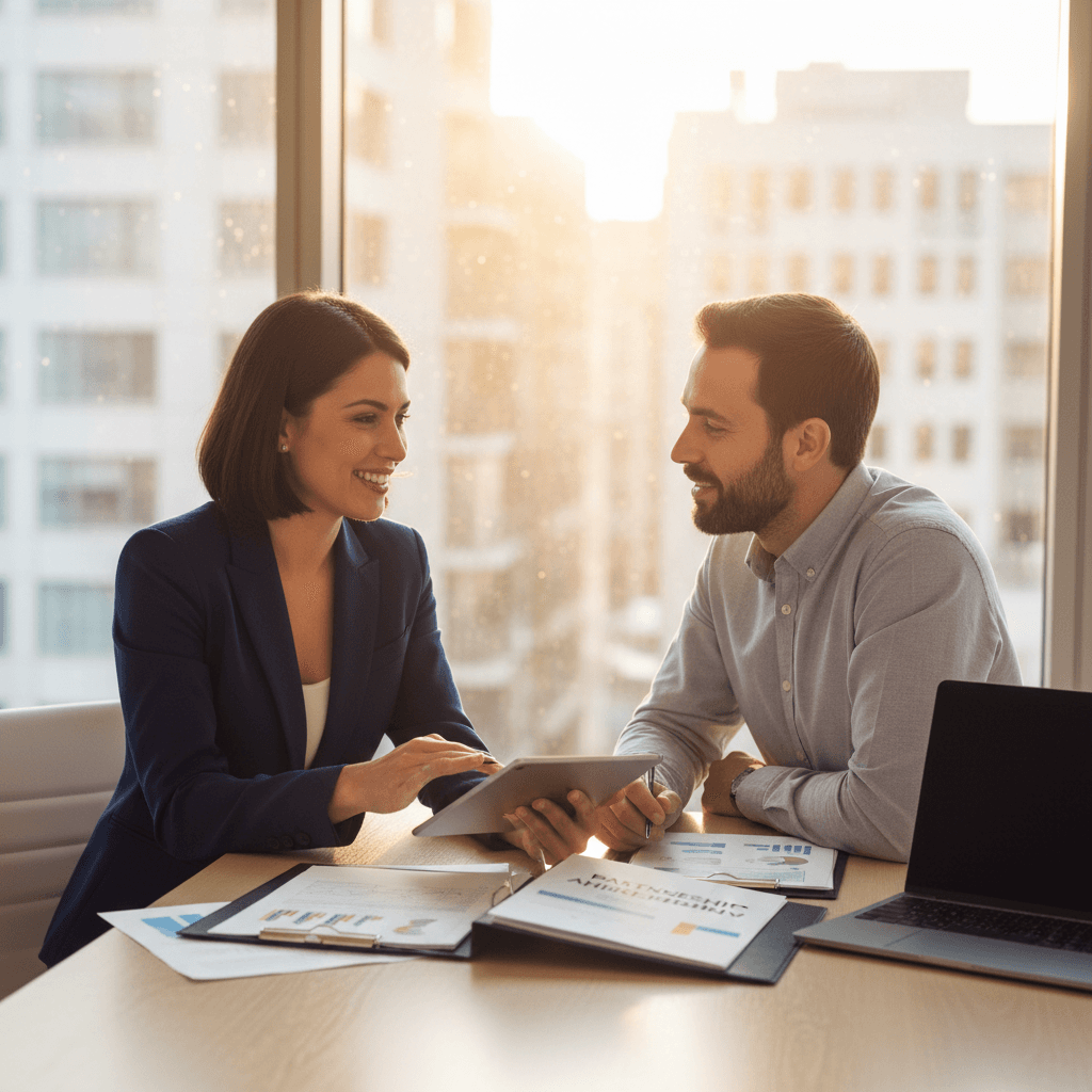 Partnership onboarding meeting between vendor and property preservation specialist